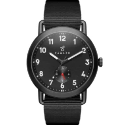 Kronos | Czarny zegarek outdoorowy z czarnym paskiem nylonowym