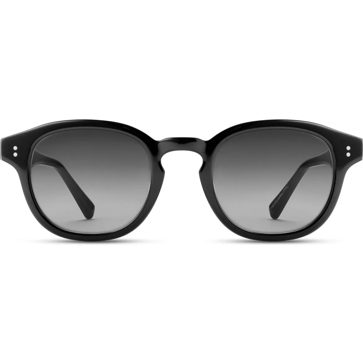 Kwadratowe czarne okulary przeciwsłoneczne Bille w oprawkach typu horn rimmed