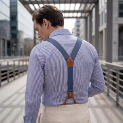 Lazurowe szerokie przemienne szelki XL
