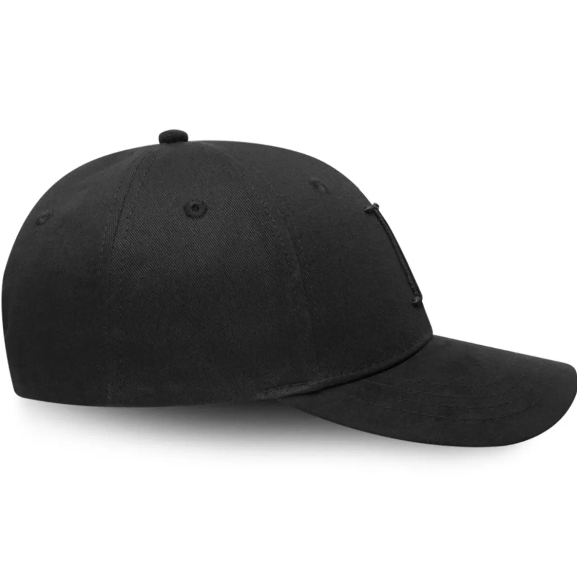 Les Deux | Całkowicie czarna czapka z daszkiem Baseball Cap Suede II