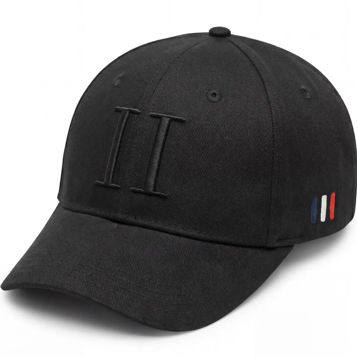 Les Deux | Całkowicie czarna czapka z daszkiem Baseball Cap Suede II