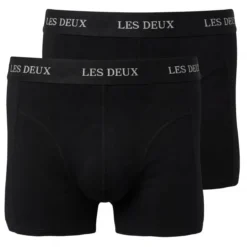 Les Deux | Czarne bokserki Warren 2-pack