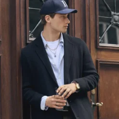 Les Deux | Granatowa czapka z daszkiem Baseball Cap Suede II