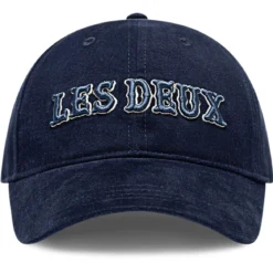 Les Deux | Granatowa czapka z daszkiem Dad Cap z kolorowym logo