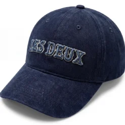 Les Deux | Granatowa czapka z daszkiem Dad Cap z kolorowym logo