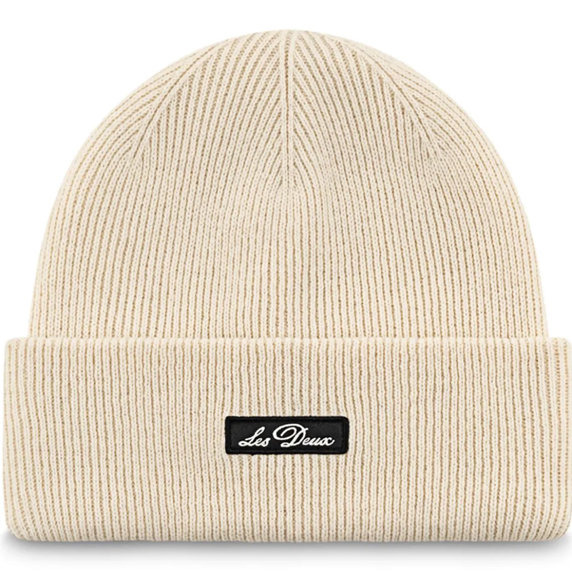 Les Deux | Kremowa czapka beanie Wayne z logo