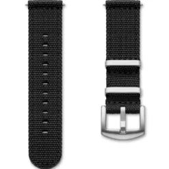 Luscent | 20mm czarny pleciony nylonowy pasek do zegarka
