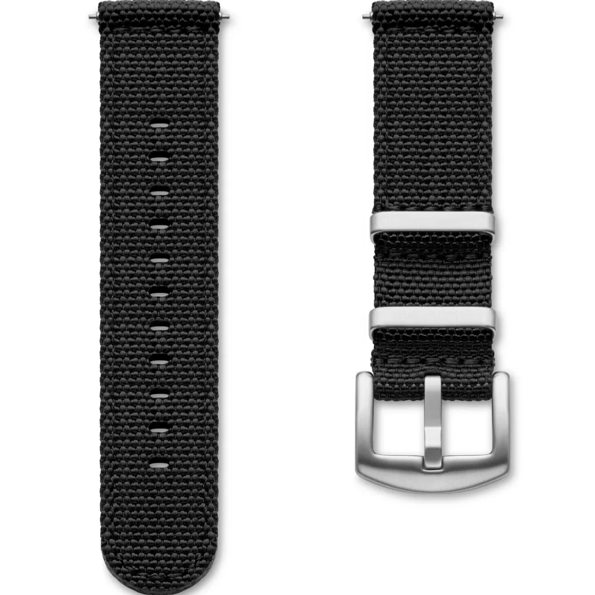 Luscent | 20mm czarny pleciony nylonowy pasek do zegarka