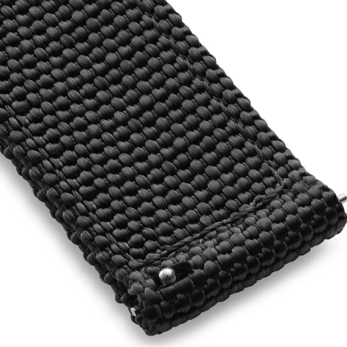Luscent | 20mm czarny pleciony nylonowy pasek do zegarka