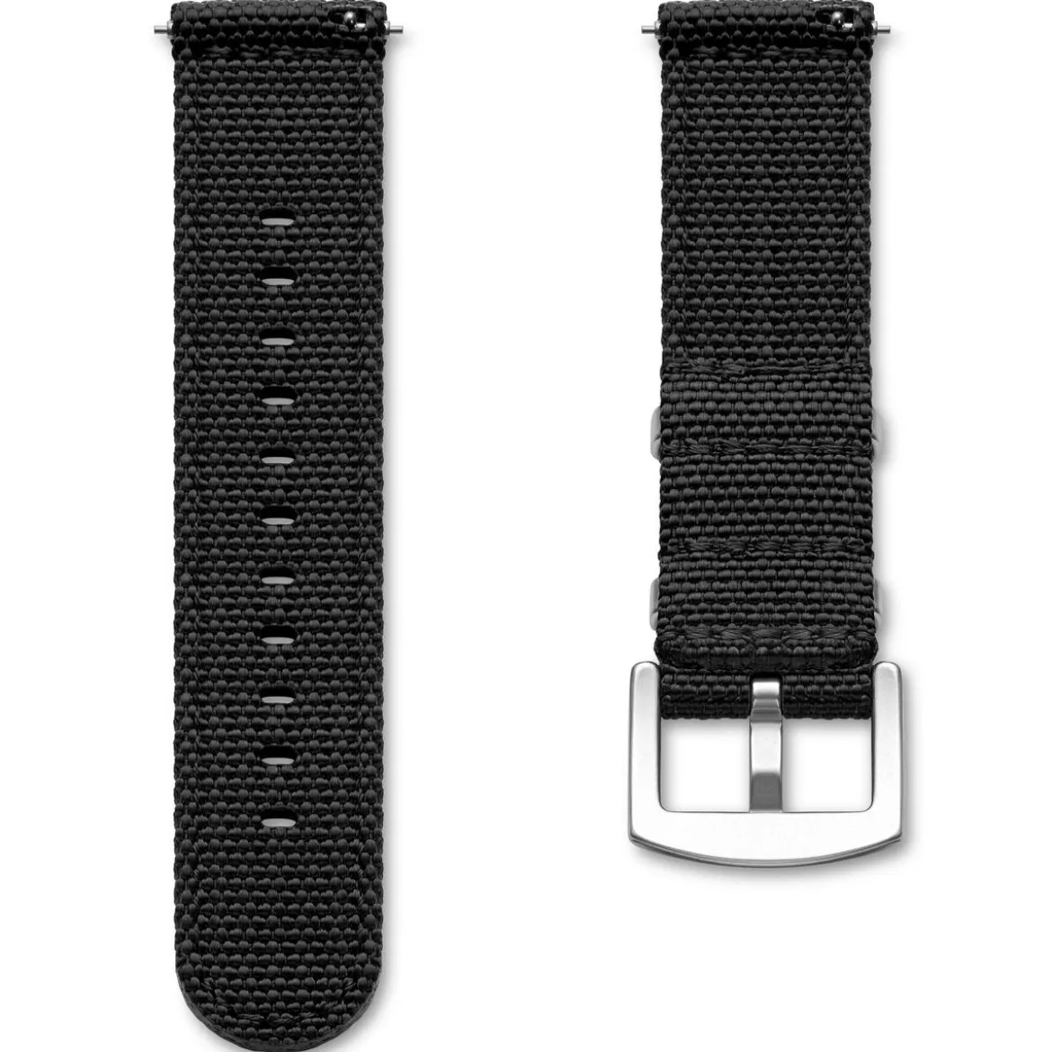 Luscent | 20mm czarny pleciony nylonowy pasek do zegarka