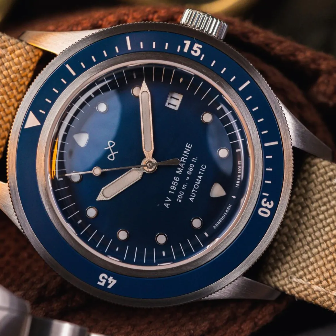 1956 Marine Automatic | Stal chirurgiczna i niebieski