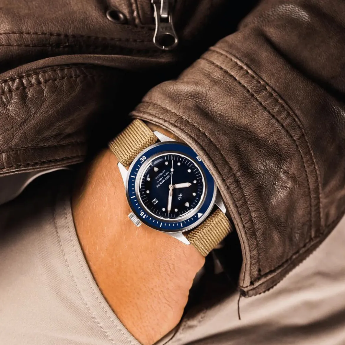 1956 Marine Automatic | Stal chirurgiczna i niebieski