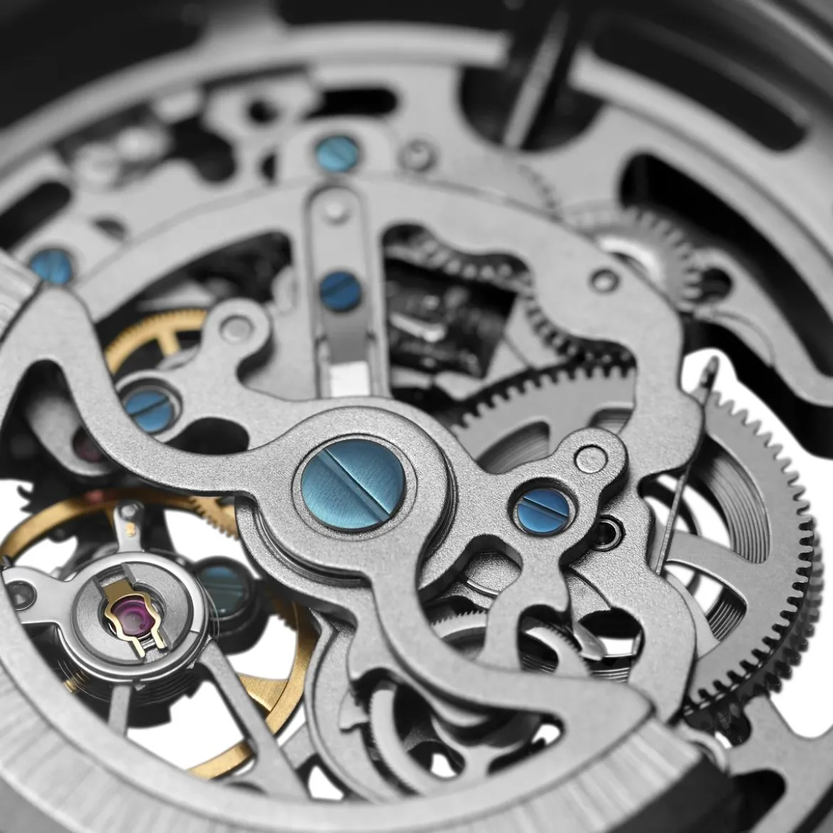 Mechaniczny zegarek kieszonkowy z widocznym mechanizmem Sigvard Agito