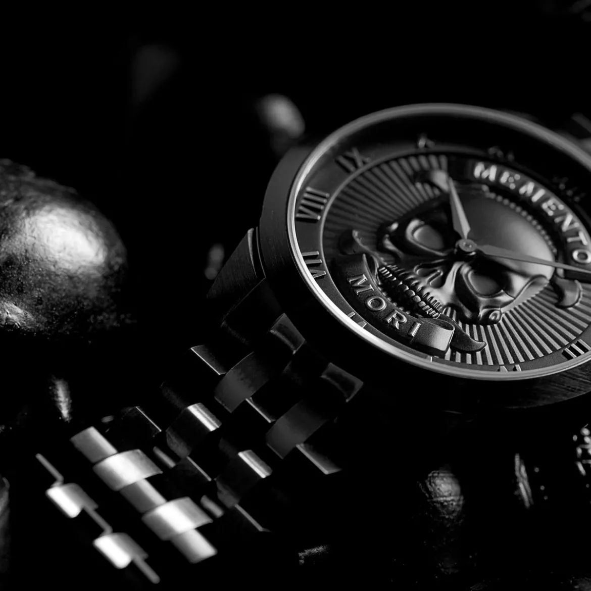 Memento Mori | Stalowy zegarek z czaszką