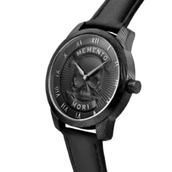Memento Mori | Zegarek ze stali damasceńskiej z czaszką Memento Mori
