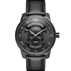 Memento Mori | Zegarek ze stali damasceńskiej z czaszką Memento Mori