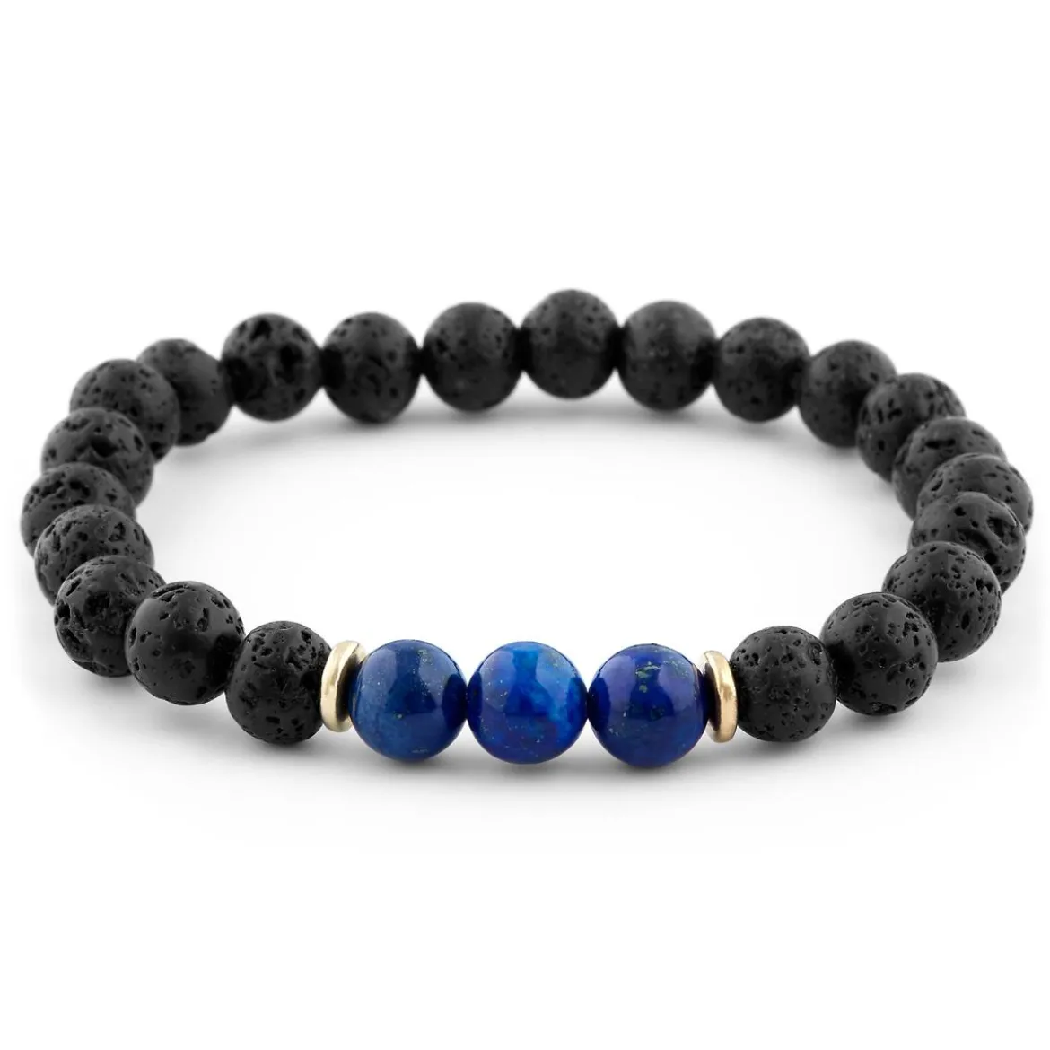 8 mm bransoletka z niebieskim lapis lazuli Fuji