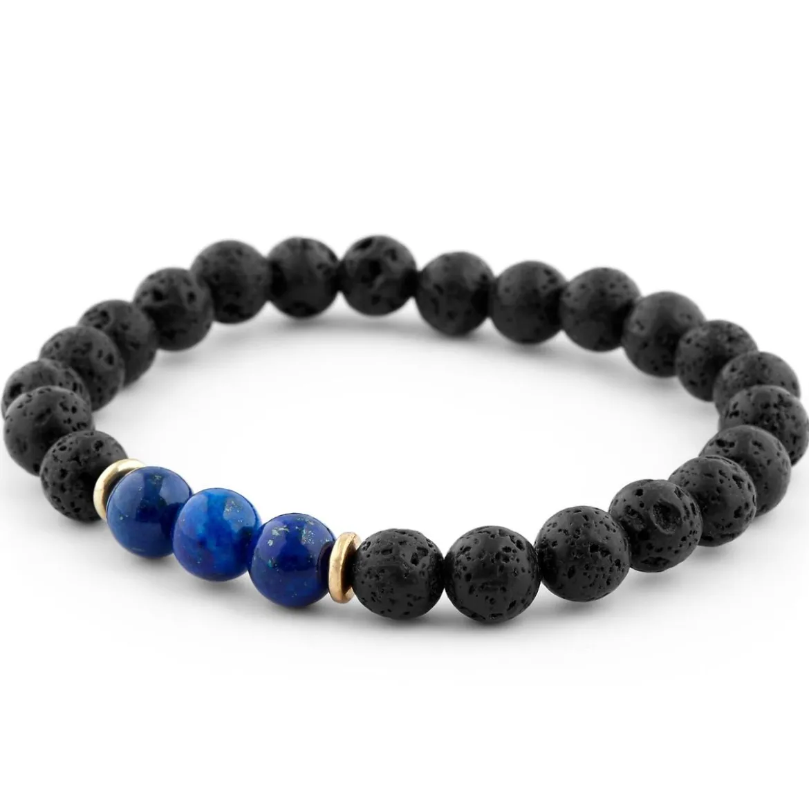 8 mm bransoletka z niebieskim lapis lazuli Fuji