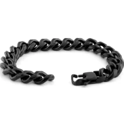 10 mm czarna bransoletka łańcuszkowa