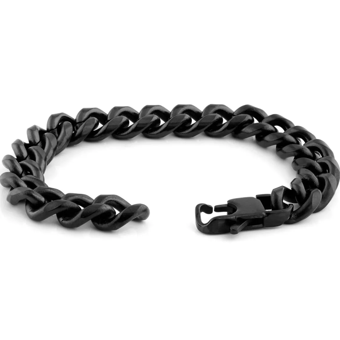 10 mm czarna bransoletka łańcuszkowa