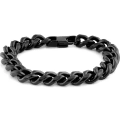 10 mm czarna bransoletka łańcuszkowa