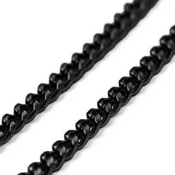 4 mm czarna bransoletka łańcuszkowa
