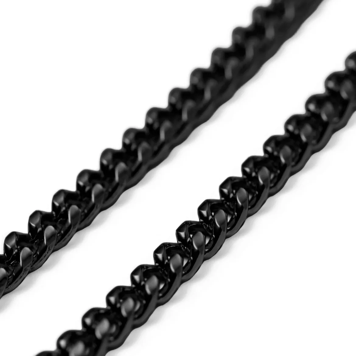 4 mm czarna bransoletka łańcuszkowa