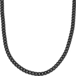 8 mm czarny naszyjnik łańcuszkowy