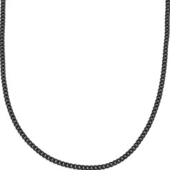4 mm czarny naszyjnik łańcuszkowy