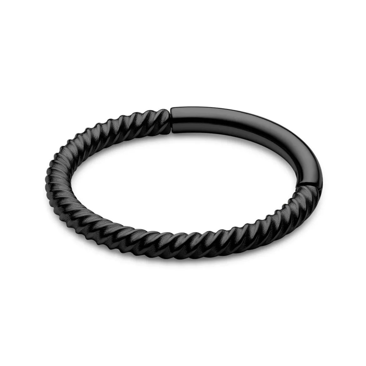 10 mm czarny piercing kółko drut ze stali nierdzewnej
