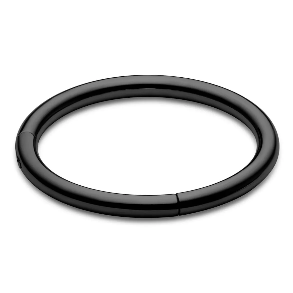 10 mm czarny piercing kółko z tytanu