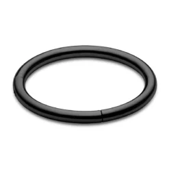 9 mm czarny piercing kółko z tytanu