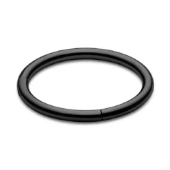 8 mm czarny piercing kółko z tytanu