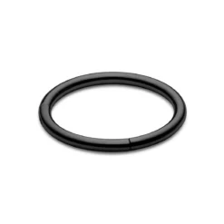 6 mm czarny piercing kółko z tytanu