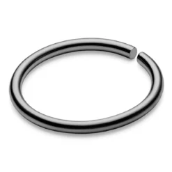 8 mm gładki srebrzysty piercing kółko z tytanu
