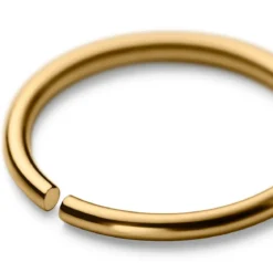 8 mm gładki złocisty piercing kółko z tytanu