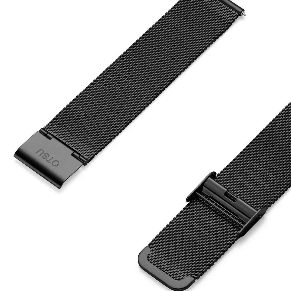 18mm matowoczarny pasek mesh XL do zegarka – szybka wymiana