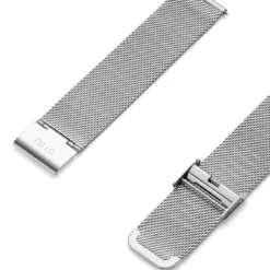 20mm matowy pasek mesh XL do zegarka w srebrnym odcieniu – szybka wymiana