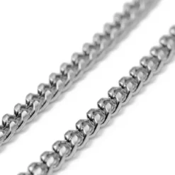 4 mm srebrzysta bransoletka łańcuszkowa