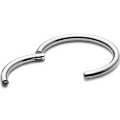 10 mm srebrzysty piercing kółko ze stali chirurgicznej