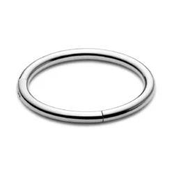 8 mm srebrzysty piercing kółko z tytanu