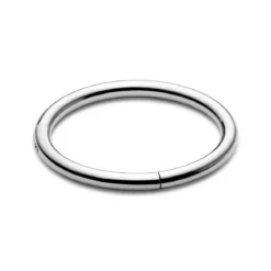 7 mm srebrzysty piercing kółko z tytanu