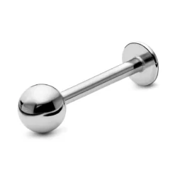8 mm srebrzysty wkręt labret z kulką ze stali chirurgicznej
