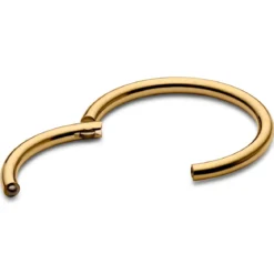 10 mm złocisty piercing kółko