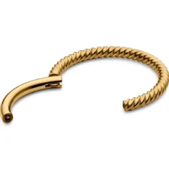 8 mm złocisty piercing kółko drut ze stali nierdzewnej