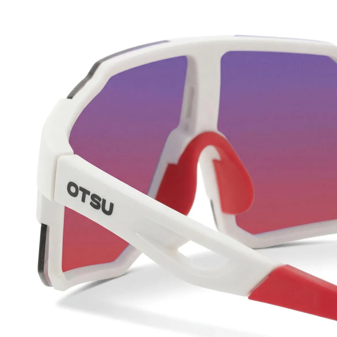 Momentum | Biało-różowe sportowe okulary przeciwsłoneczne wraparound