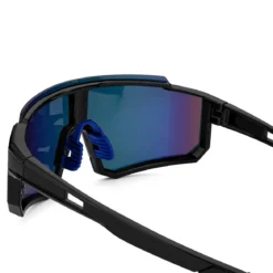 Momentum | Czarno-niebieskie sportowe okulary przeciwsłoneczne wraparound