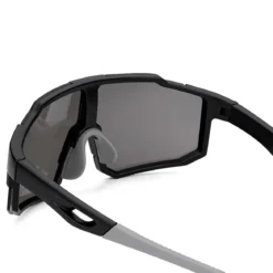 Momentum | Czarno-szare sportowe okulary przeciwsłoneczne wraparound