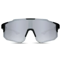 Momentum | Czarno-szare sportowe okulary przeciwsłoneczne wraparound