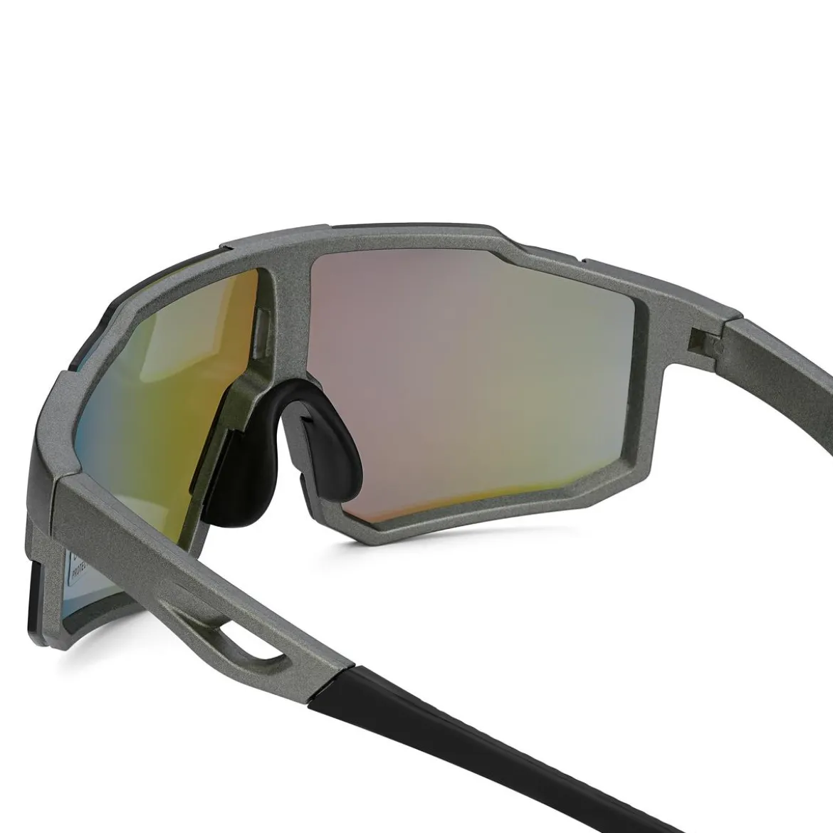 Momentum | Czarno-zielone sportowe okulary przeciwsłoneczne wraparound